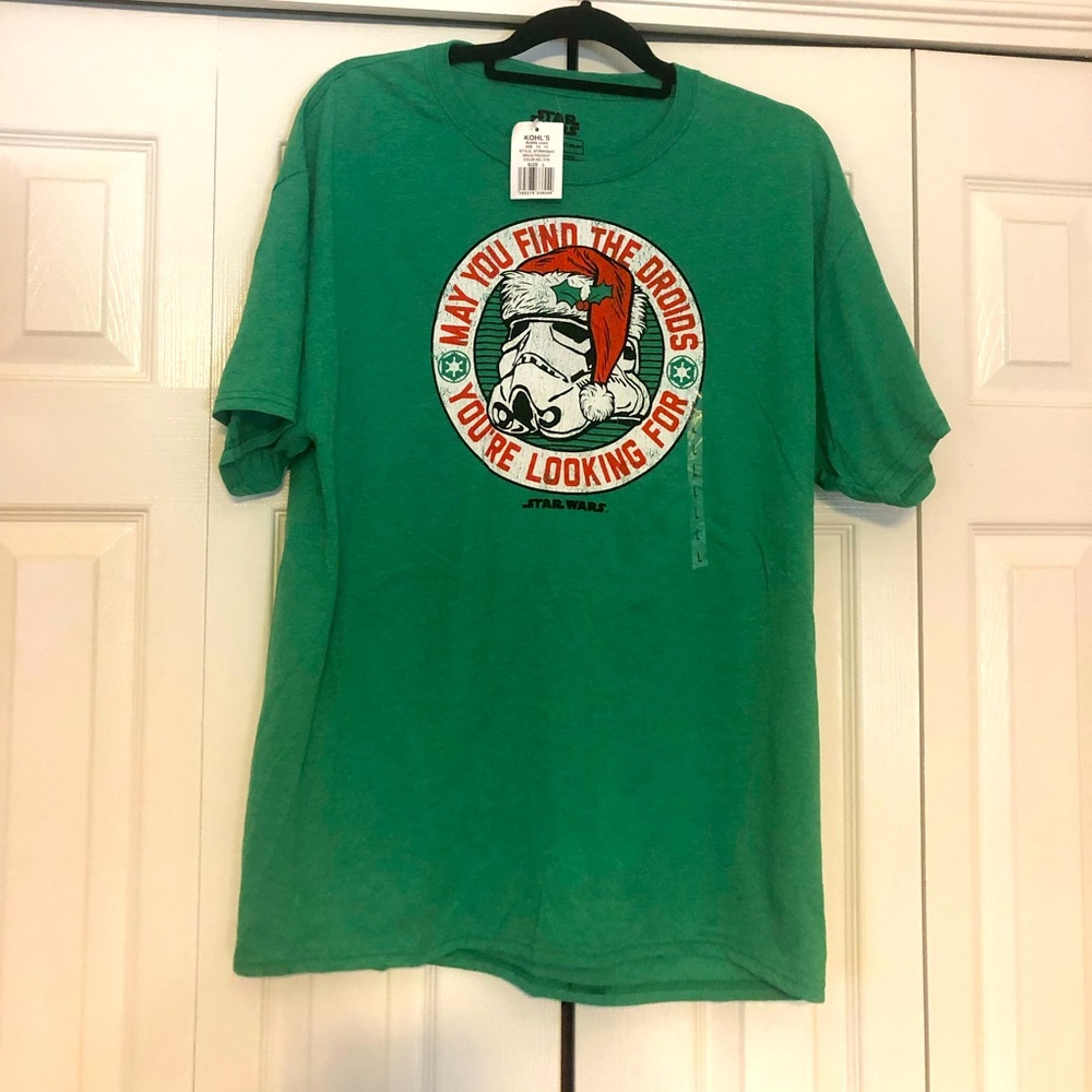 Men’s Star Wars Christmas T shirt, size L, new with tags